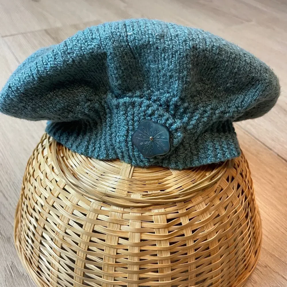 Baby/ Toddler Crochet Beret with Button Detail Bundle of 2